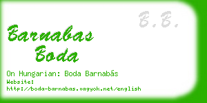 barnabas boda business card
